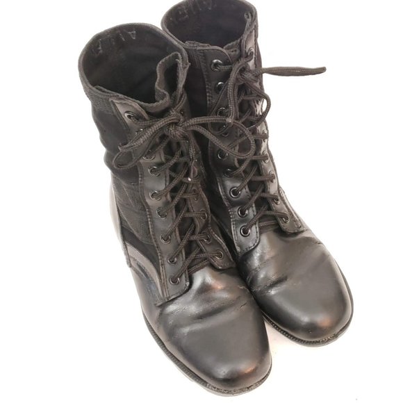 ? Leather/Fabric Military Combat Boots Size 8.5? main image 4